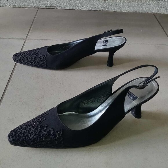 Stuart Weitzman Embellished Slingback Heels - Picture 3 of 10